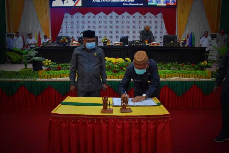 Wabup Amin Haras Hadiri Paripurna Ranperda Perubahan APBD 2020