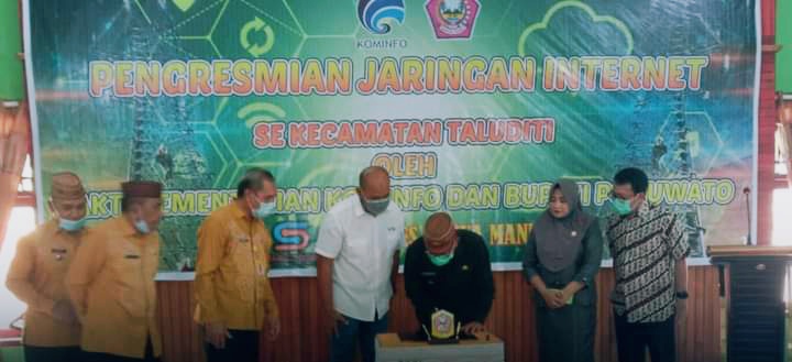 Bupati Syarif Resmikan Jaringan Internet-BUMADes Panua Mandiri di Kecamatan Taluditi