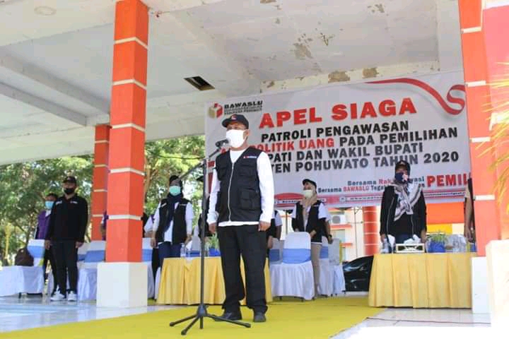 Ketua Bawaslu Pohuwato Pimpin Apel Siaga Patroli Anti Politik Uang