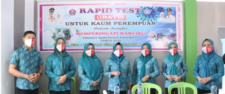 Dalam Rangka Hari Ibu, PKK Pohuwato Laksanakan Rapid Test Gratis Untuk Perempuan