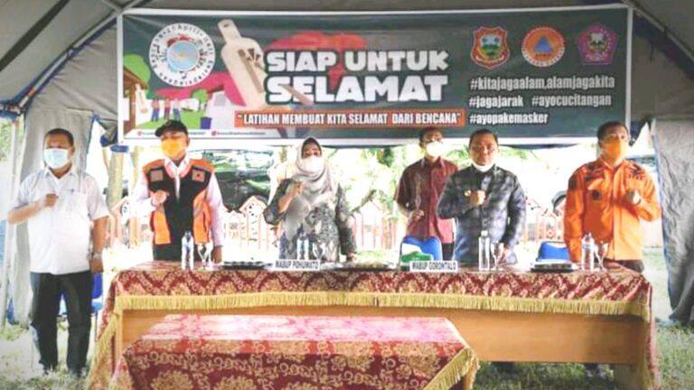 Satu Visi Tanggulangi Bencana, BPBD Kabgor dan Pohuwato Gelar LATGAB