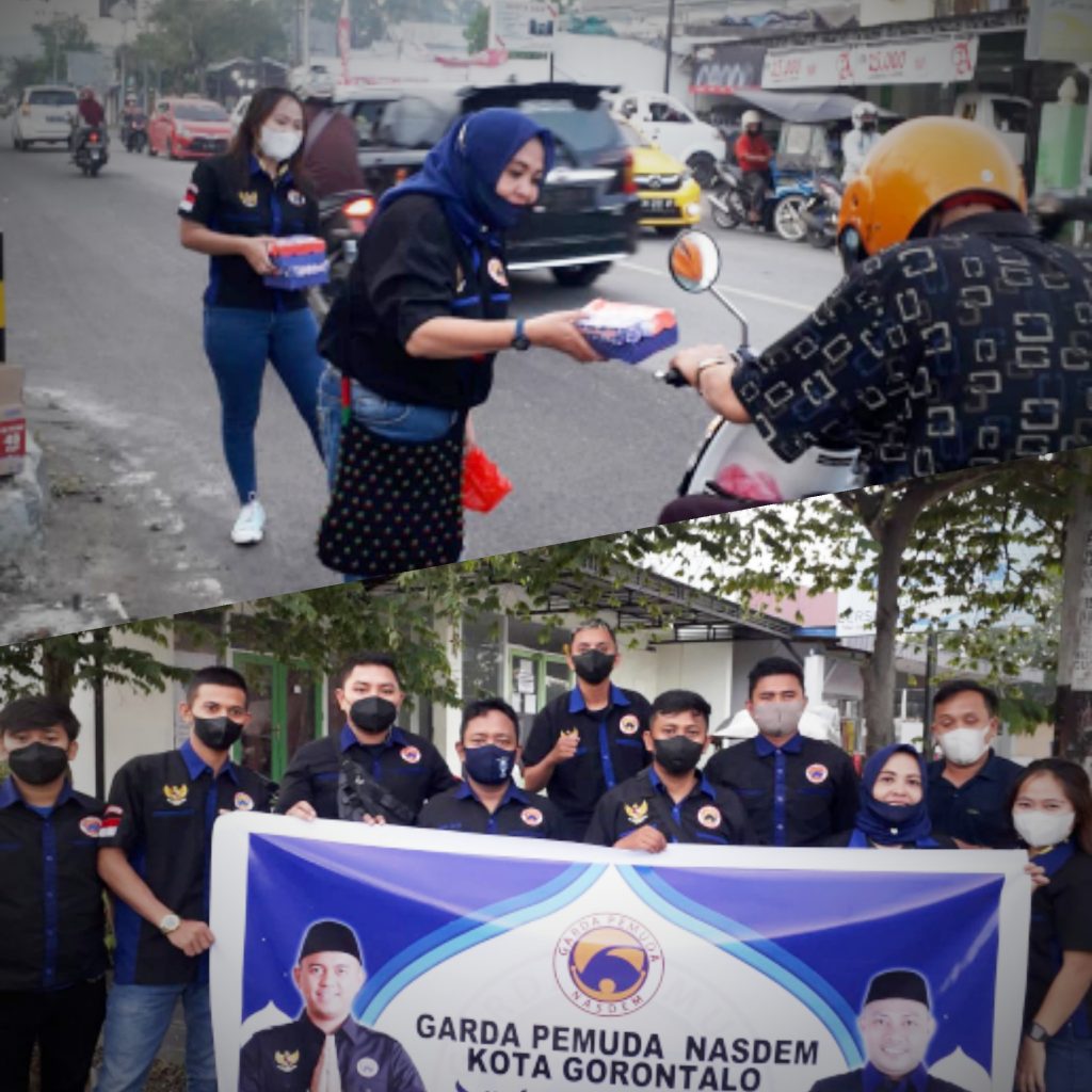 Berbagi Berkah, Garda Pemuda Nasdem Kota Gorontalo Bagikan Takzil