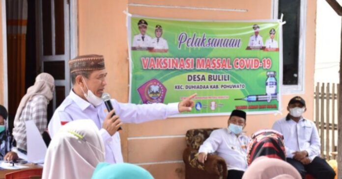 Bupati Saipul Apresiasi Vaksinasi di Desa Bulili Kecamatan Duhiadaa