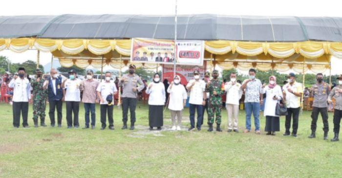 Kedua Kalinya Vaksinasi Massal, Kini Warga Popayato Group Antusias Ikut Vaksinasi