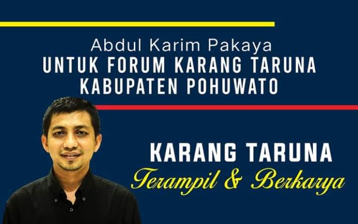 Bawa Visi Karang Taruna Terampil dan Berkarya, Abdul Karim Bakal Maju Calon Ketua FKT Pohuwato
