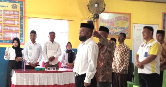 Usai Dilantik Jadi PAW Anggota BPD Desa Manawa, Karman Hamid Sampaikan Ini