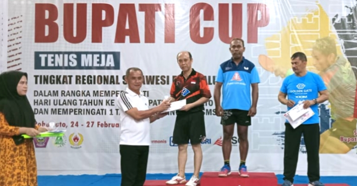 Resmi Ditutup, Ini Daftar Juara Bupati Cup Tenis Meja Tingkat Regional Sulawesi-Maluku