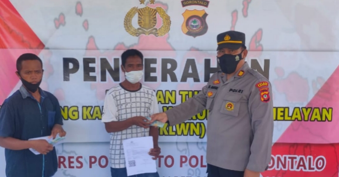 Polres Pohuwato Salurkan Bantuan Tunai Pangan