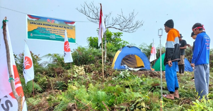 PKS Pohuwato Gelar Upacara HUT RI ke-77 Dipuncak Gunung Bukit Harapan