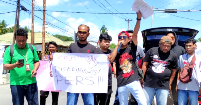 Demo Wartawan Pohuwato Bersatu Desak Oknum PT IGL yang Diduga Aniaya Jurnalis Diproses Hukum
