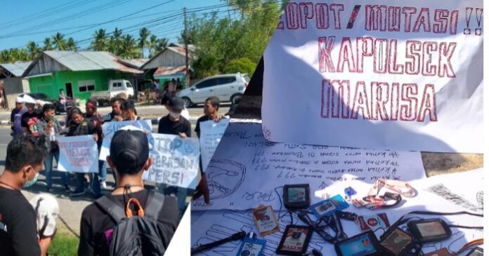 Diduga Intimidasi Wartawan, Kapolsek Marisa Didesak Segera Dicopot