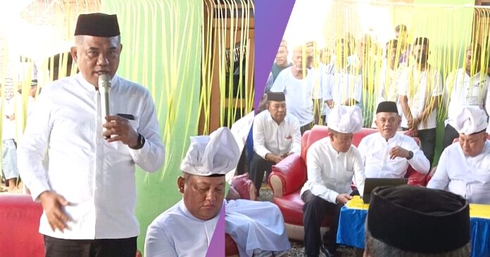 Ketua DPRD Pohuwato, Nasir Giasi saat menghadiri prosesi pemakaman Kades Pohuwato Timur, Almarhum, Yang Samau. (Foto : Ist)