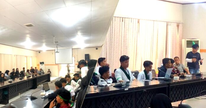 Ketua DPRD Pohuwato dan Jajaran Sambut Unjukrasa HMI Pohuwato tentang Alfamidi