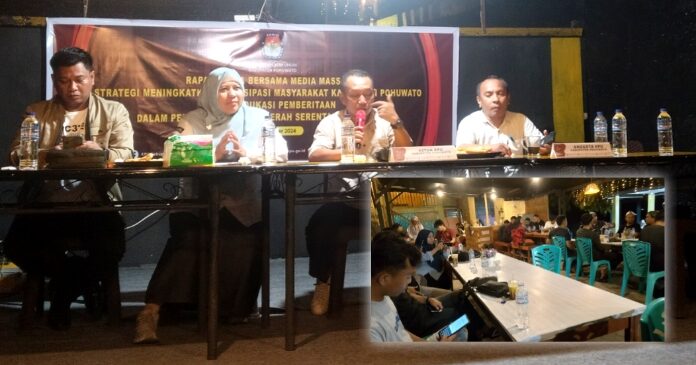 Tingkatkan Partisipasi Pemilih, KPU Pohuwato Gelar Raker Bersama Puluhan Media Massa