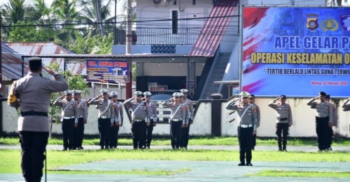 Ciptakan Kepatuhan Berlalulintas, Polres Pohuwato Gelar Apel Pasukan Operasi Otanaha