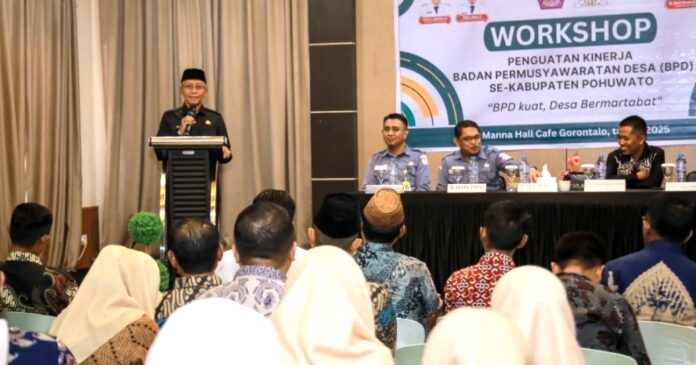 Buka Workshop BPD Se-Pohuwato, Wabup Iwan Harap Sinergi Kades dan BPD Terus Dijaga