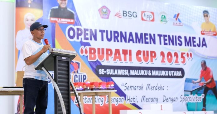 Tutup Turnamen Tenis Meja Bupati Cup 2025, Wabup Iwan Harap Tumbuh Kembangkan Potensi Atlet Lokal
