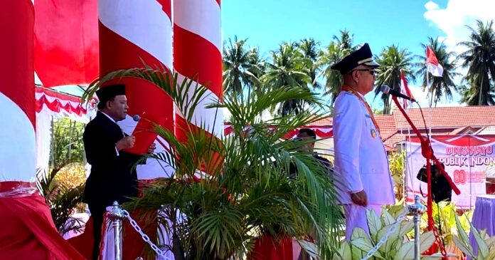 Perdana, Ketua DPRD Beni Nento Jadi Pembaca Teks Proklamasi pada Upacara HUT RI Ke-80