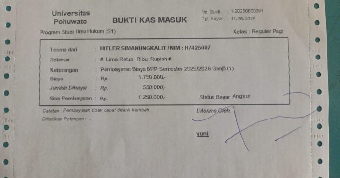 Gegara Sering Beritakan Persoalan Kampus, Uang SPP Seorang Mahasiswa Baru Unipo Dikembalikan