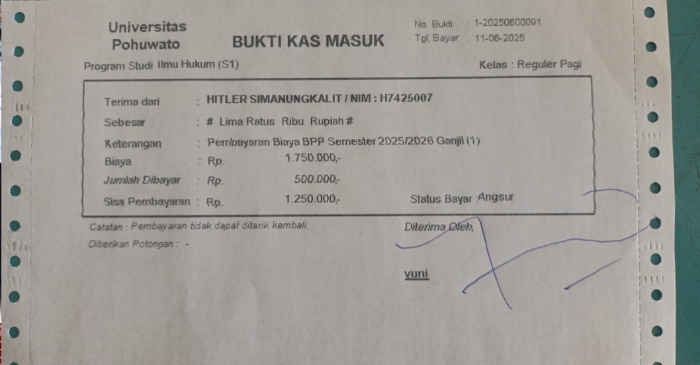 Gegara Sering Beritakan Persoalan Kampus, Uang SPP Seorang Mahasiswa Baru Unipo Dikembalikan Gegara Sering Beritakan Persoalan Kampus, Uang SPP Seorang Mahasiswa Baru Unipo Dikembalikan